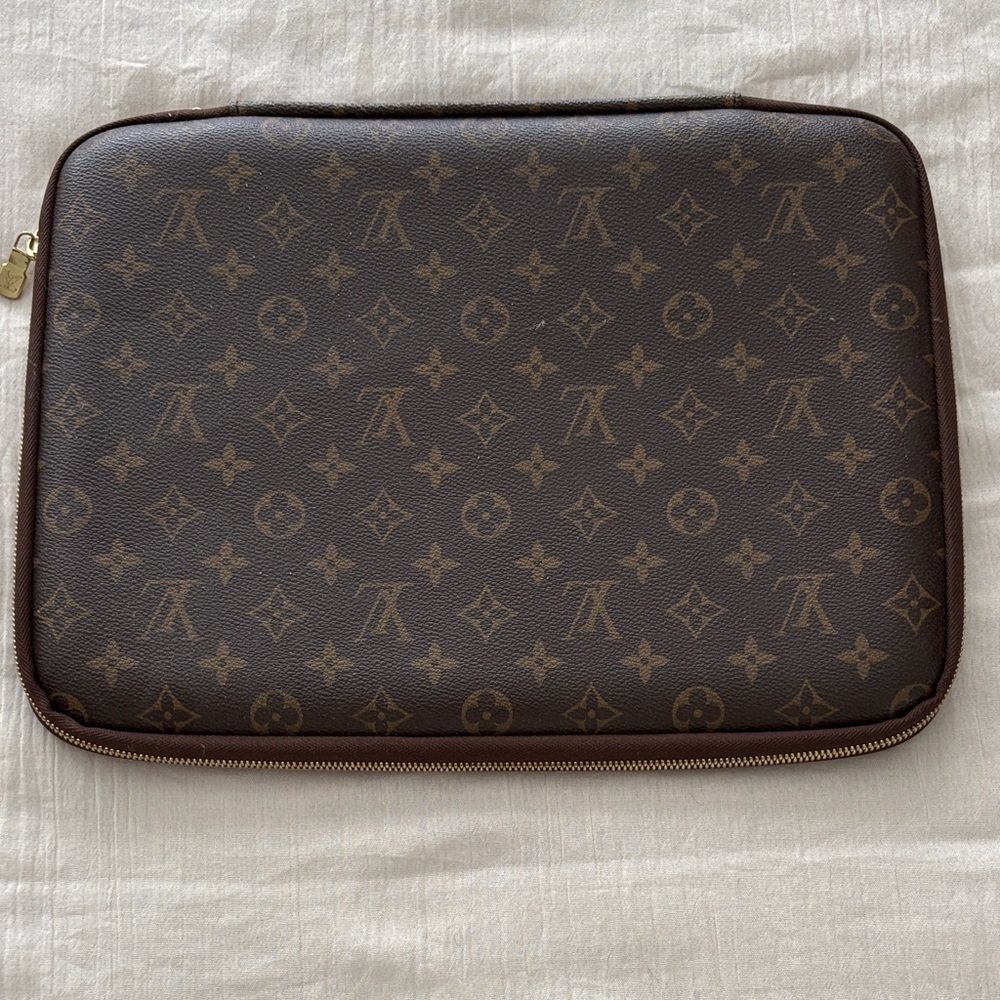 Louis Vuitton Dark Brown Monogram Laptop Sleeve